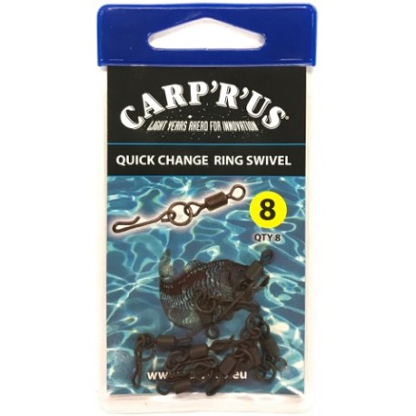 Carp'R'Us Quick Change Ring Swivel - size 8