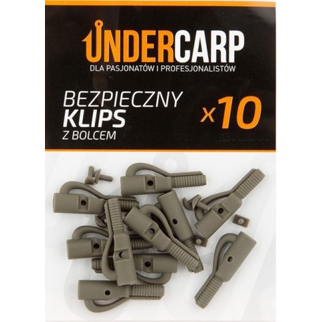 Undercarp Bezpieczny klips brązowy z bolcem