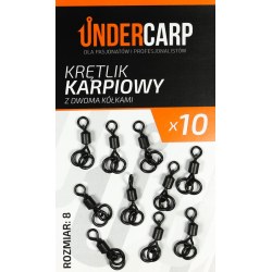 Undercarp Krętlik karpiowy z dwoma kółkami roz 8