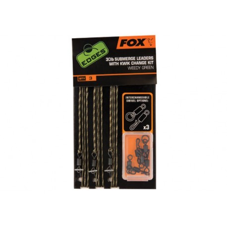 Fox 30lb Submerge Leaders Gravelly Brown